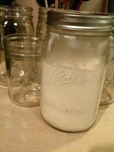 homemade yogurt in a mason jar