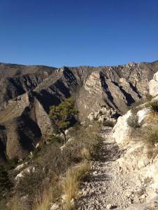 the path up the side of the mountain