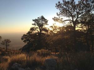 dawn over guadalupe peak